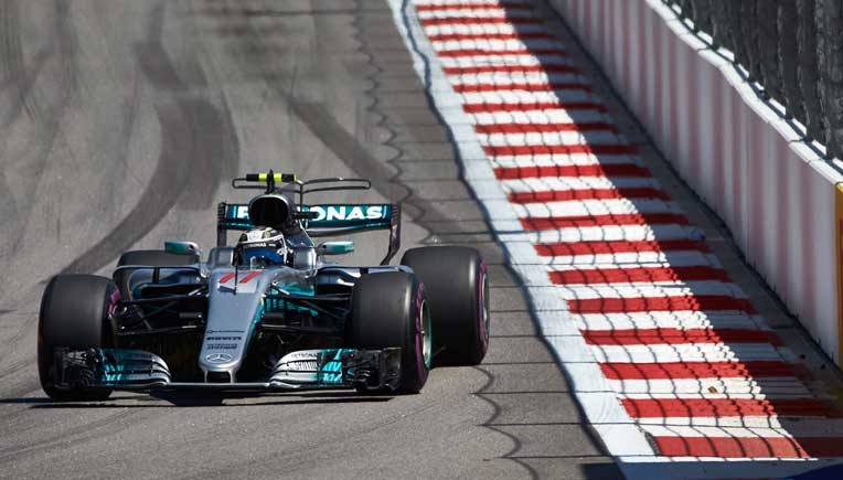 Bottas of Mercedes during Qualifying Picture courtesy Daimler
