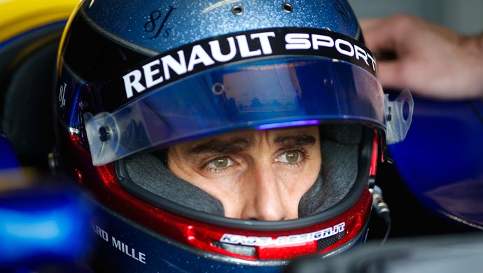 Sebastien Buemi comes in first during testing rounds