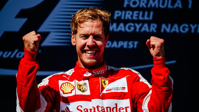 Sebastian Vettel after his win in Hungary F1