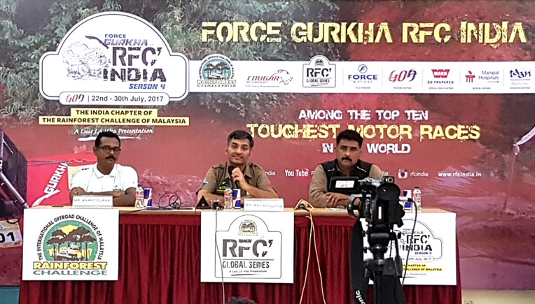 L to R: Anant Gurav, Force Motors Ltd, Ashish Gupta, Director, Cougar Motorsport and Ashesh Dukle, Competition Relationship Officer, RFC India