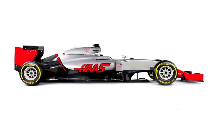 The Haas F1 car; Picture courtesy Haas F1 team