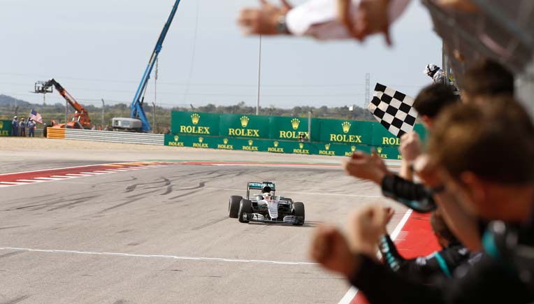 Lewis wins in Austin; Picture courtesy Daimler