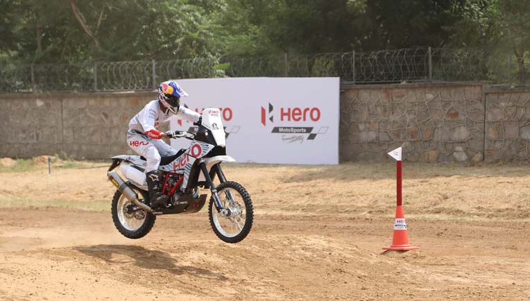 Hero MotoSports Team Rally rider  at Hero CIT in Jaipur 