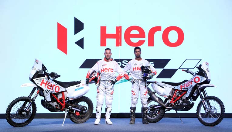 Hero MotoSports Team Rally riders  at Hero CIT in Jaipur 
