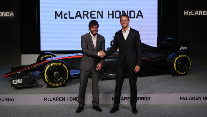 McLaren-Honda drivers Fernando Alonso and Jenson Button