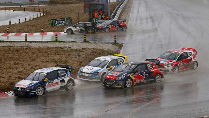 First lap at wet Motelegre RX 2015