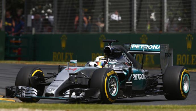 Hamilton wins; File photo of qualifying, pic courtesy Mercedes