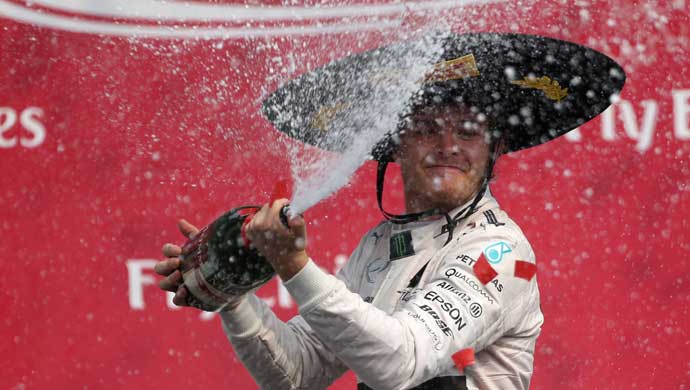 Nico Rosberg wins the Mexican Grand Prix