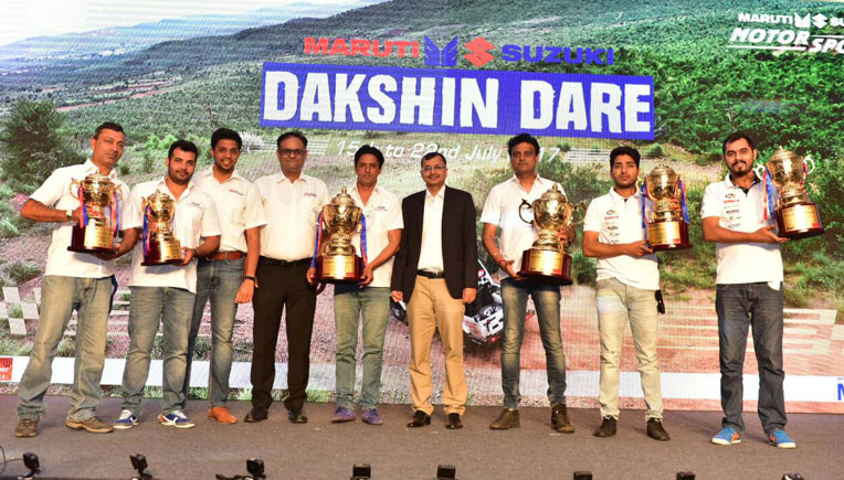 Winners of the Maruti Suzuki Dakshin Dare rally