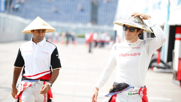 Bruno Senna and Karun Chandhok of Mahindra Formula E team, pic courtesy FIA Formula E