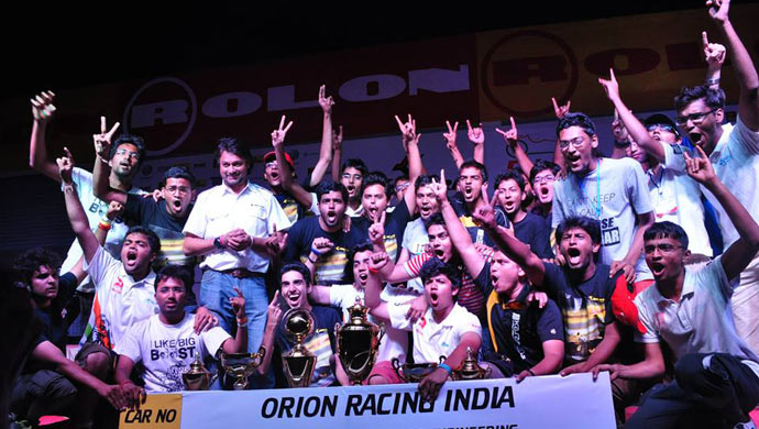 Team Orion Racing India, the winners of JK Tyre Formula Design Challenge 2015