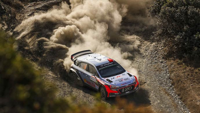 Belgian driver Thierry Neuville in action; Picture courtesy Hyundai