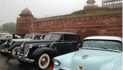 A grand vintage rally salute at Red Fort