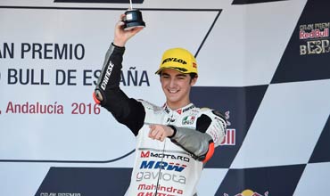 Binder victorious in Moto3 World Championship; Mahindra’s Bagnaia is third