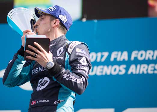 Buemi becomes hat-trick hero in Argentina Formula E
