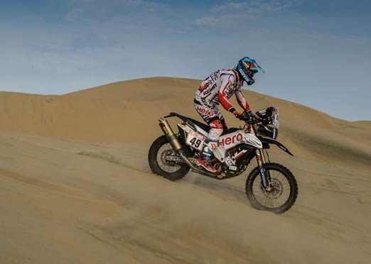 Dakar debutant Oriol Mena in top 20 for Hero MotoSports Team Rally 