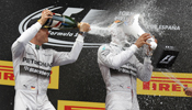 Hamilton, Rosberg win the Barcelona F1 race, 1& 2