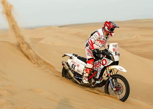 Hero MotoSports Team Rally riders fight off a tough stage 4