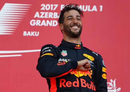 Ricciardo wins in Baku in a chaotic Azerbaijan Grand Prix 