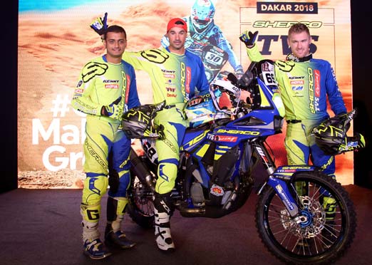 Sherco TVS Factory Rally Team announces squad for Dakar 2018