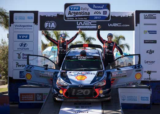 Thierry Neuville of Hyundai Motorsport wins WRC in Argentina