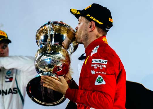 Vettel of Ferrari gets his 2nd win while Mercedes grabs remaining podium