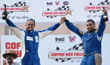 Vikram Mathias, co-driver Swaroop Mohan win Coffee Day Rally 