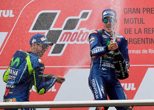  Vinales , Rossi give Movistar Yamaha MotoGP Team a 1-2 win 