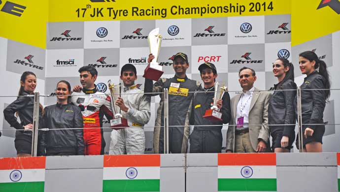 Winners of the JK Tyre racing