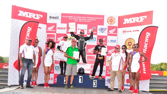 Winners of Honda One Make Race, Round 1#Day 2 in Race 2 of the CBR 250R Open Category