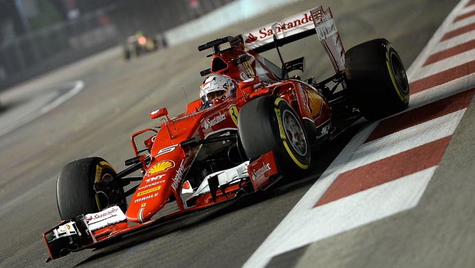 Vettel wins; Pic courtesy Ferrari